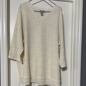 Elegant Cream Shimmer Blouse